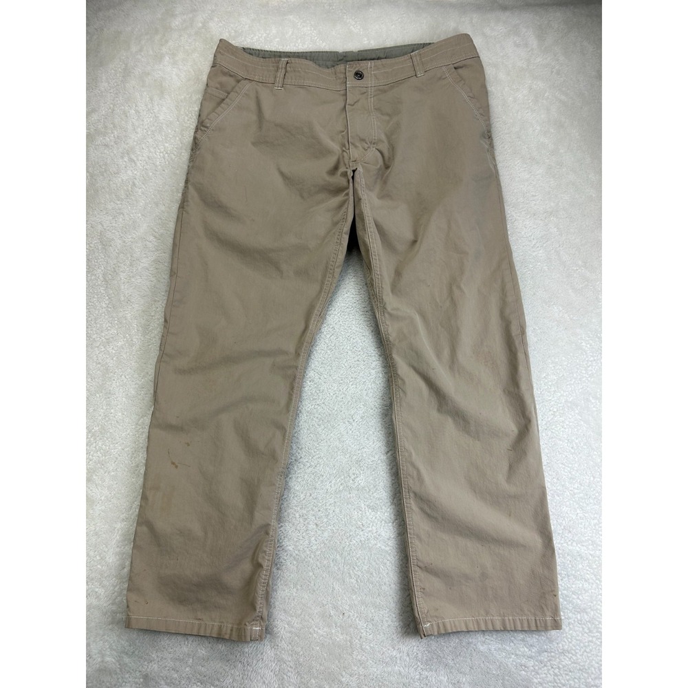 Kuhl Slax Chino Pants Mens 38x30 Khaki Beige Lightweight Hiking Camping "Read"